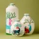 Handcrafted Ceramic Gond Art Deer Family Decorative Vase Set of 3
